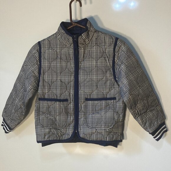 FREE ASSEMBLY SZ 7/8 GIRLS waterproof quilted plaid jacket - Picture 5 of 12